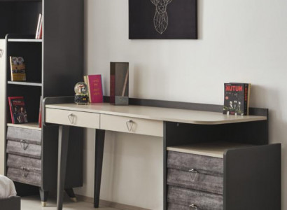 Modern luxurious gray wood desk bedroom furniture stylish new